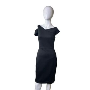 Sleek One Shoulder‎ Dress Cocktail Party Bodycon XS Wedding Career Elegant